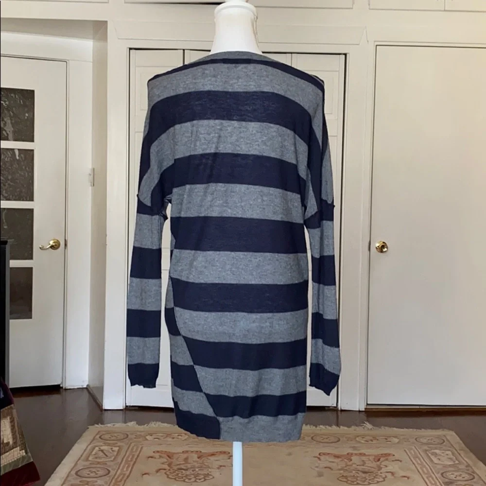 Vince for A Pea In The Pod Boyfriend Sweater gray navy stripe Maternity
